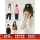 幼悠 2026春秋萌趣可爱亲肤保暖半高领T恤潮 女童柳青丝密边打底衫