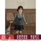 幼悠女童春秋甜美可爱软糯打底衫 针织吊带碎花蛋糕裙韩系三件套潮