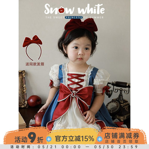 幼悠女童夏季洛丽塔蝴蝶结连衣裙
