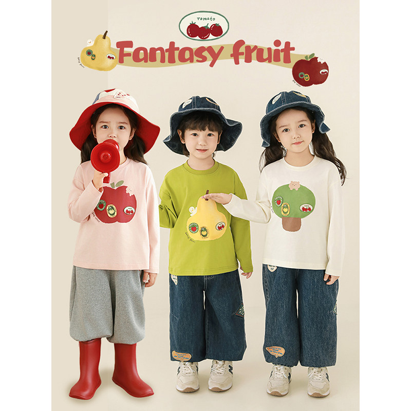 幼悠 女童卡通印花T恤2025春季洋气可爱透气吸湿罗纹领圈休闲上衣,童装/婴儿装/亲子装,T恤,淘宝优惠券,粉丝福利购,淘宝优惠卷