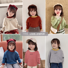 幼悠童装女童毛衣套头2020新款洋气儿童针织衫秋冬款宝宝刺绣线衣