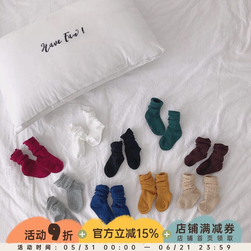 幼悠2026年春秋新品宝宝男女童坑条堆堆袜毛线袜子保暖长袜可爱