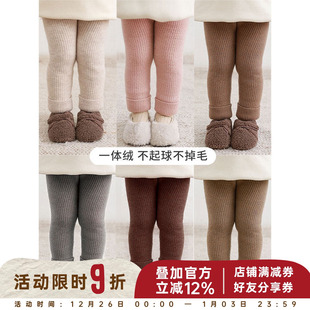 新款 裤 加绒打底裤 大弹力修身 子潮 宝宝百搭坑条毛线裤 幼悠女童冬季