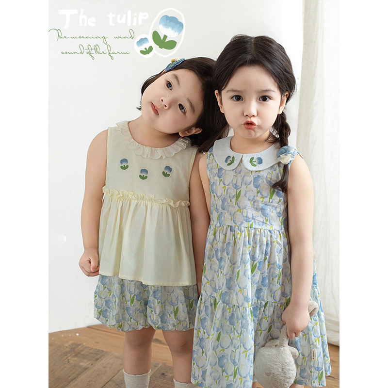 幼悠女童 郁见夏风系列甜美可爱A字连衣裙立体饱满花苞短裤多件套,童装/婴儿装/亲子装,套装,淘宝优惠券,粉丝福利购,淘宝优惠卷