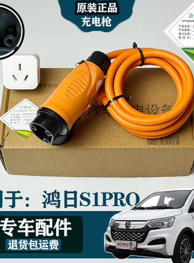 用于鸿日S1/S1PRO电动车四轮车充电枪原随车充便携式16A家用充电