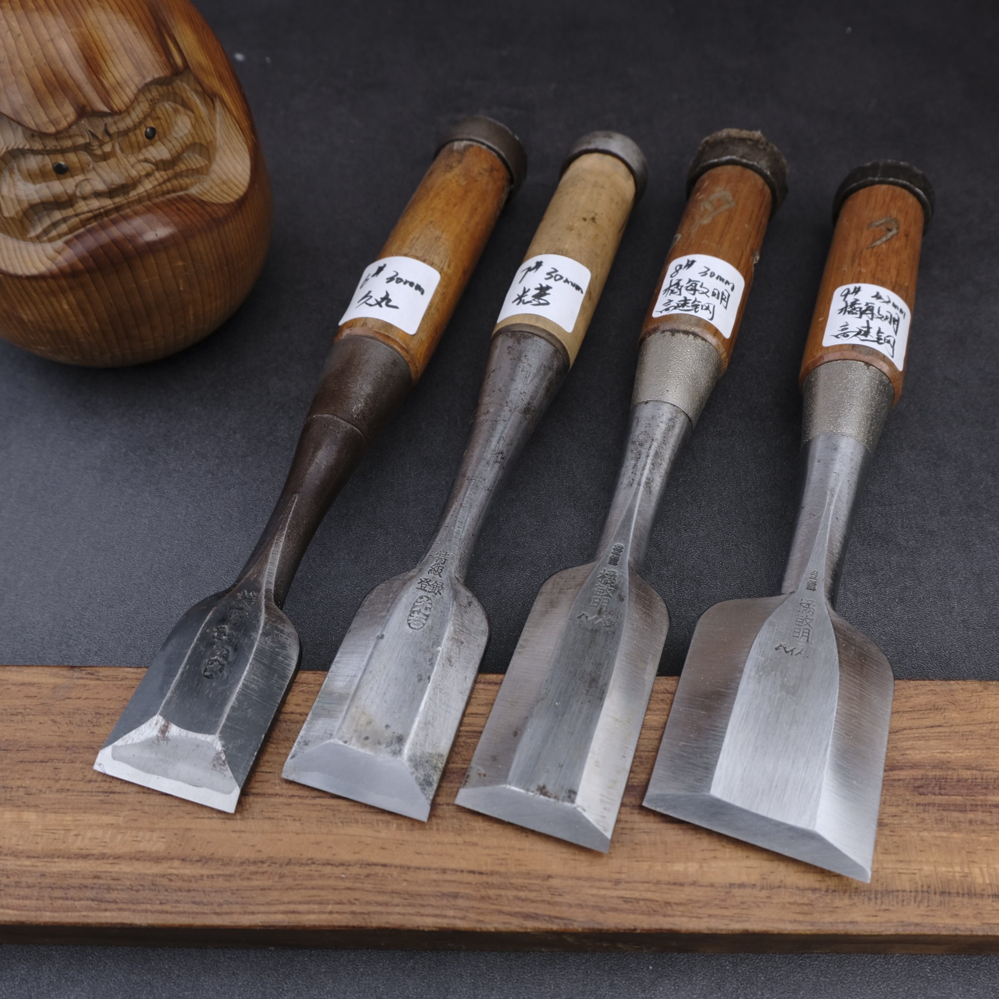 日本二手凿老库存榫卯凿子平凿多功能万用追入重凿叩凿向待凿铲子