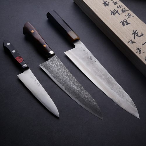 田中诚贵SG2粉末钢牛刀小刀大马士革日本不锈钢厨刀家用菜刀三德