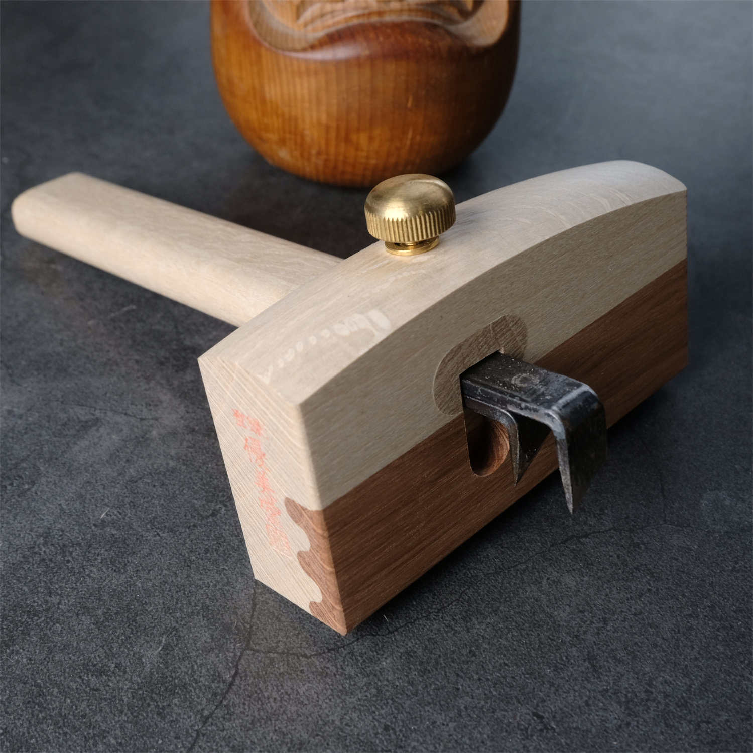 日本優美堂二丁镰毛引木工勒刀划线器线勒子梨屋梅心子手打青纸钢