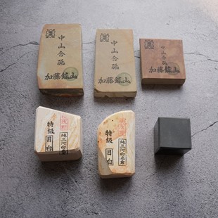 日本打浆石纯三河白对马黑名仓目白天然磨刀石剃刀小块中山合砥