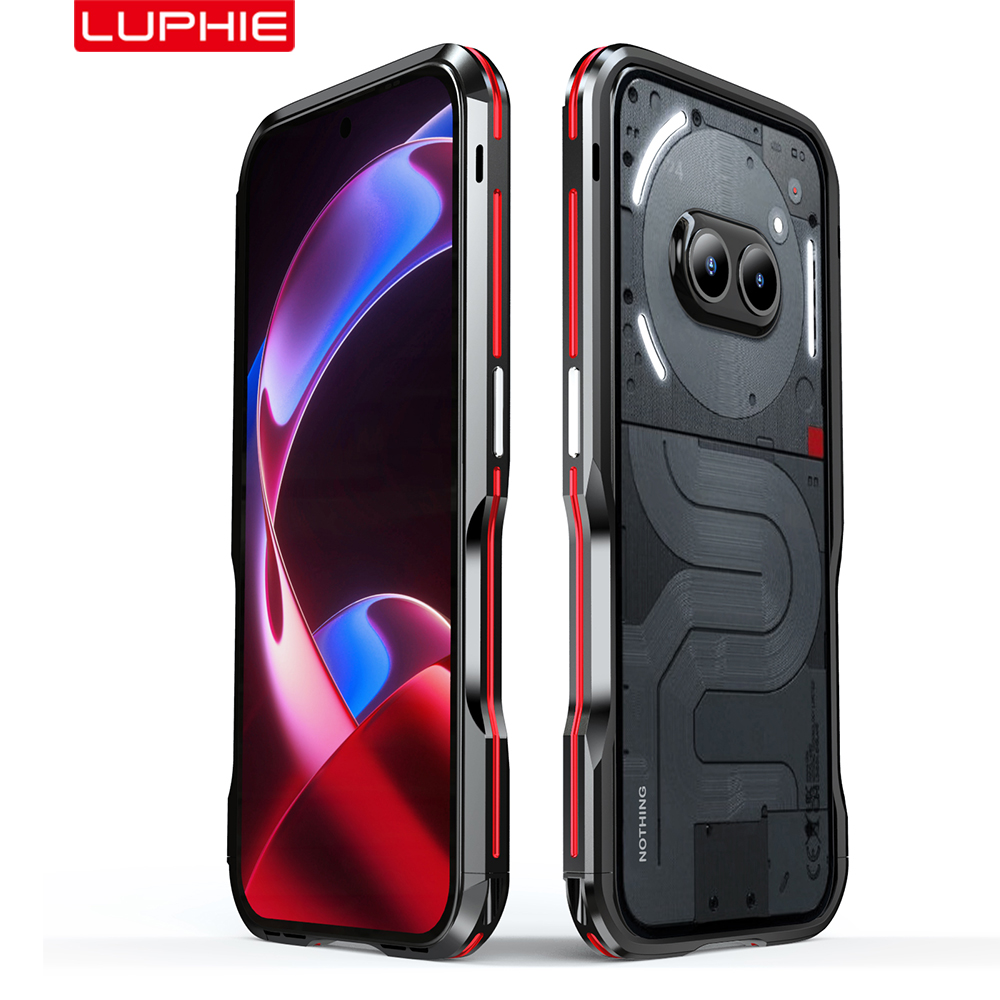 LUPHIE適用Nothing Phone 2a金屬邊框式手機(jī)殼2a Plus純邊框保護(hù)套簡(jiǎn)約輕量化散熱鋁合金邊+鏡頭保護(hù)膜
