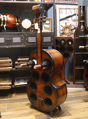 欧式风大提琴吉他储物柜红酒架