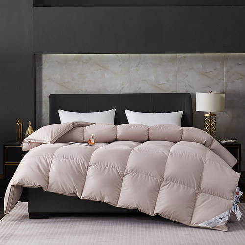 直播现充全棉静音95白鹅绒羽绒被