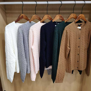 百搭毛衣毛衫 日单女装 新款 2025秋季 外套481477 纽花圆领针织开衫