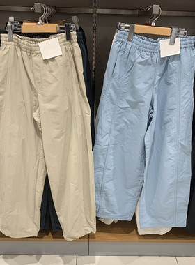 日单女宽腿裤休闲宽松工装束脚裤伞兵裤直筒阔腿裤R475820/477346