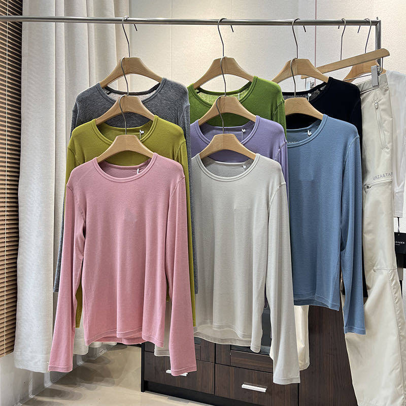 美利奴羊毛速干衣！女休闲户外登山排汗透气弹力长袖针织衫打底衫