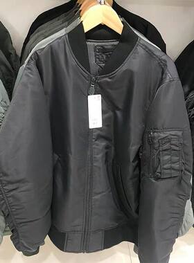 日系秋冬情侣款立领飞行员夹棉夹克军旅式棉服外套男429278