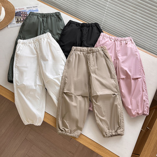 男童女童内里加绒束脚裤保暖裤子长裤2025秋冬新款471379/ 478261