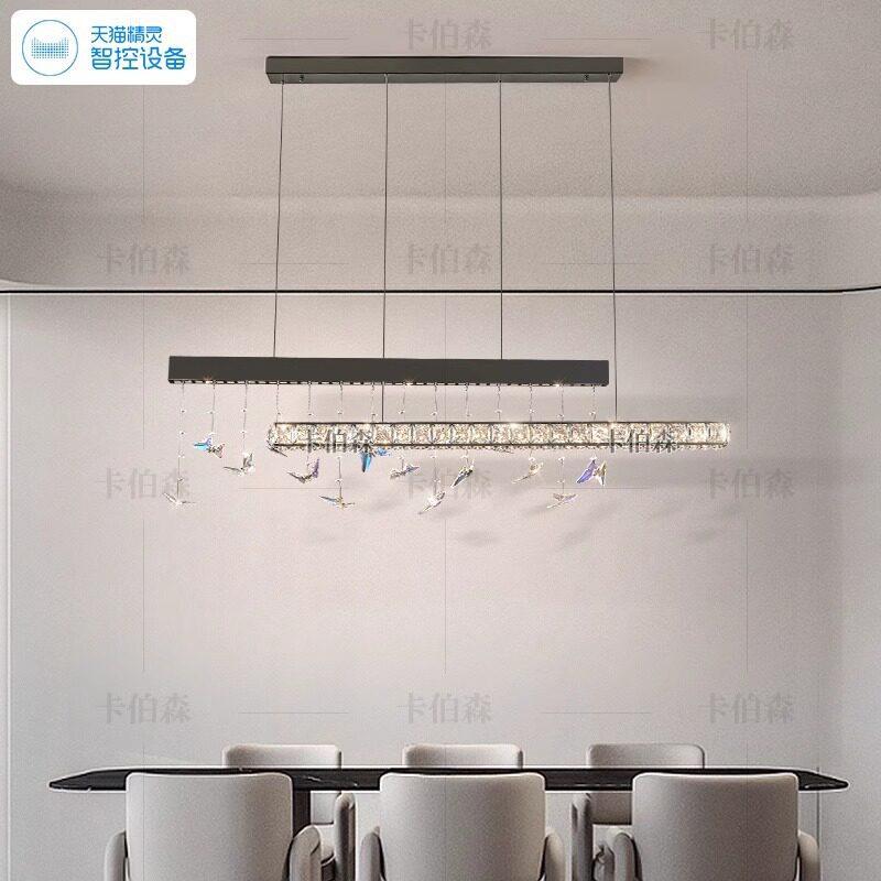 设计师款餐厅水晶吊灯意式极简轻