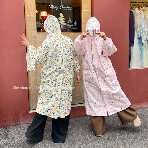 小猫雨衣长款全身防暴雨
