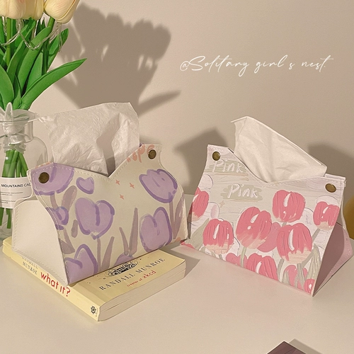Коробка для бумажного полотенца Ins High -Value Living Room Paper Box Paper Box House Creative Baper Box Кожаная салфетка бумажная машина