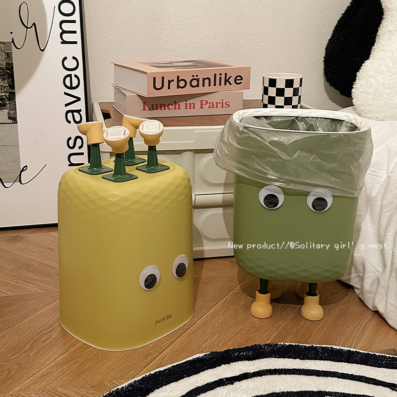 可爱大眼睛diy可爱垃圾桶