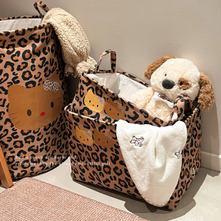 高颜值衣服收纳袋脏衣篓大容量玩具整理收纳箱布艺可折叠收纳筐篓