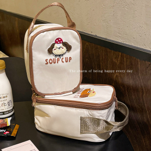 手提保温袋便当包2026新款上班通勤饭袋手拎早餐包小号迷你收纳包