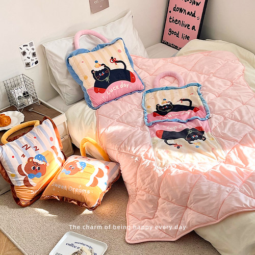 抱枕被子两用毯子二合一