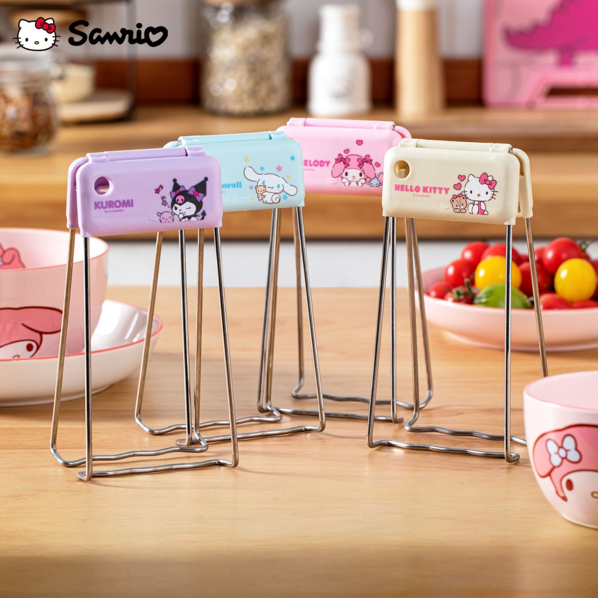 正版三丽鸥helloKitty防烫夹提盘夹厨房提盘器蒸锅夹子厨房好物kt