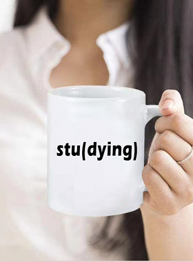 学术人 研究生 studying 学术狗 自嘲搞笑马克杯水杯陶瓷马克杯