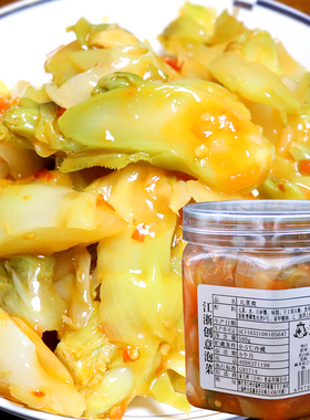 台州特产温岭泡菜爽脆微辣娃娃菜酱菜凉菜手工即食儿菜爽罐装小菜