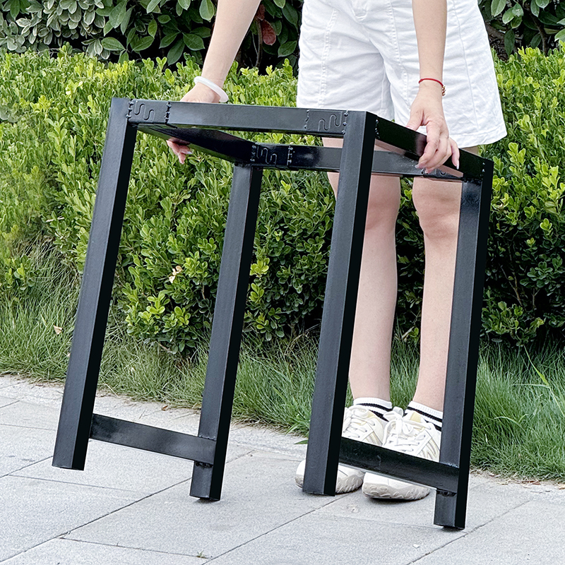 正方形桌架 铁艺桌腿支架金属 桌子架高架子 铁架子置物架 支撑架