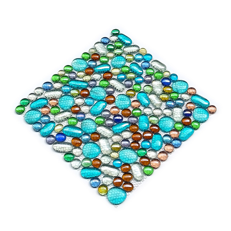 琉璃玻璃马赛克地中海墙贴蓝色