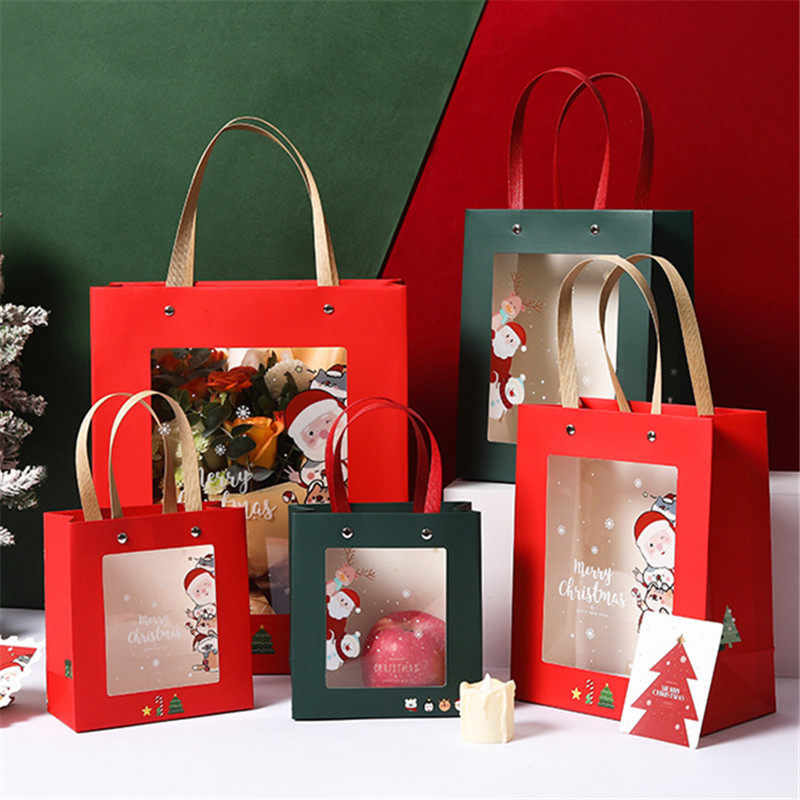 透明开窗圣诞节卡通手提高档纸袋包装袋新年礼物袋糖果礼物包装袋,包装,圣诞礼品包装,淘宝优惠券,粉丝福利购,淘宝优惠卷