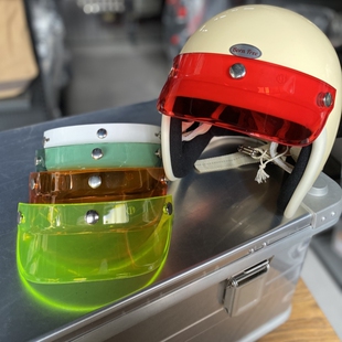 bornfree复古头盔帽檐三扣复古四分之三盔全盔通用遮阳装饰小帽檐