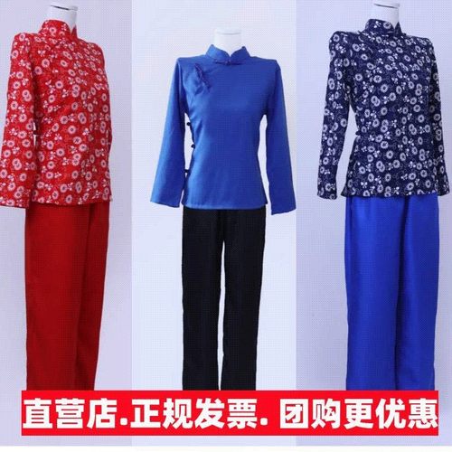 村姑花布衣阿庆嫂民国怀旧演出服