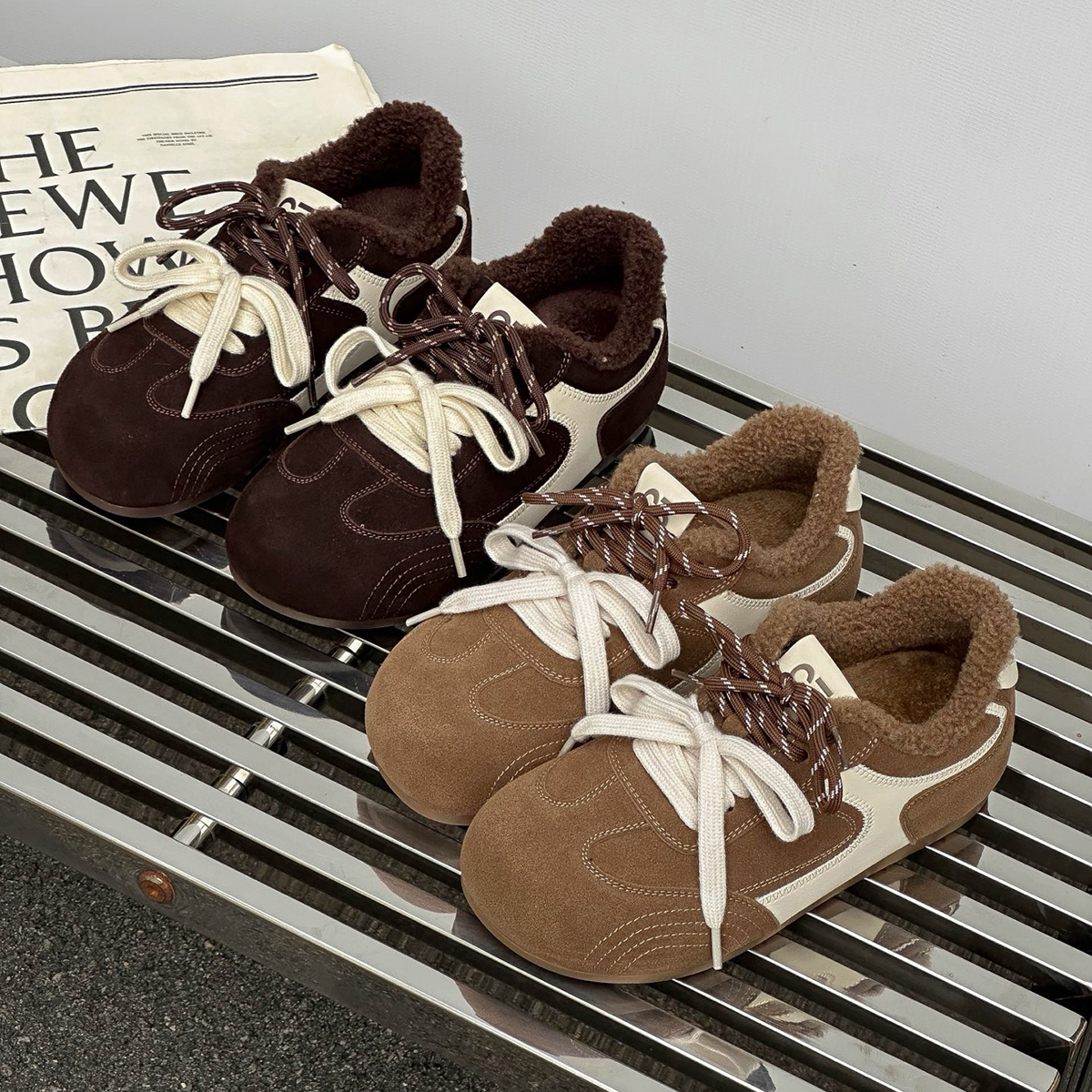 内增高【运费险三包】保暖加绒磨砂牛皮真皮低帮鞋女德训鞋2025冬