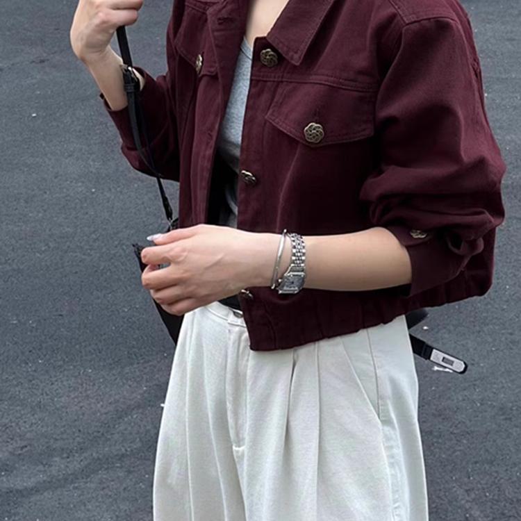 欧货小个子牛仔外套女短款牛仔衣