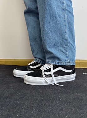 VANS Old Skool 经典款黑白低帮系带休闲鞋男女板鞋 VN000CQDBA2