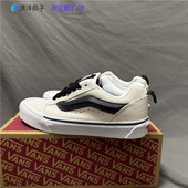 板鞋 Vans VN0009QCYB2 男女同款 米黑色低帮面包鞋 Knu Skool