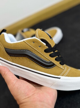 VANS knu skool黄黑色麂皮低帮男女鞋休闲板鞋面包鞋VN0009QC5QJ1