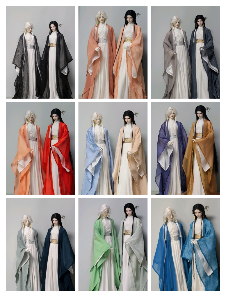 BJD四分 三分 73叔古装古风大袖衫娃衣