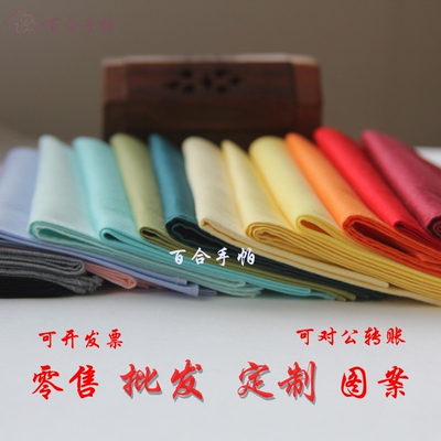 纯色纯棉手帕随身小方巾定制