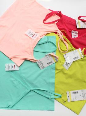 14美刀原装带吊牌糖果甜橙色美式oldschool少女吊带细肩带背心