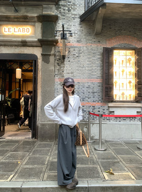 大小姐77立裁好版型chao好搭宽松阔型垂感显瘦西装裤阔腿裤休闲裤