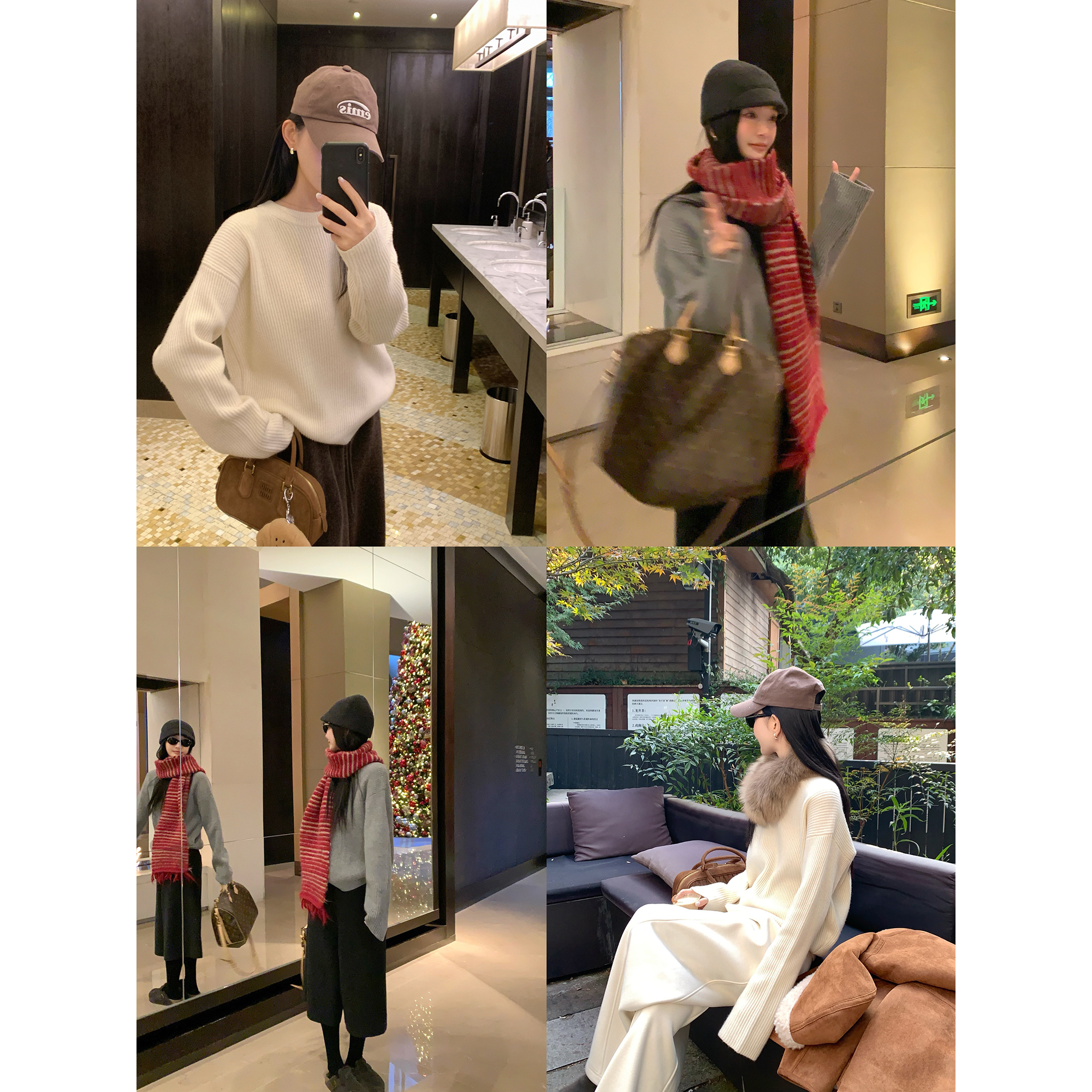 大小姐77 松弛row风100羊毛宽松慵懒加厚保暖圆领毛衣针织衫上衣