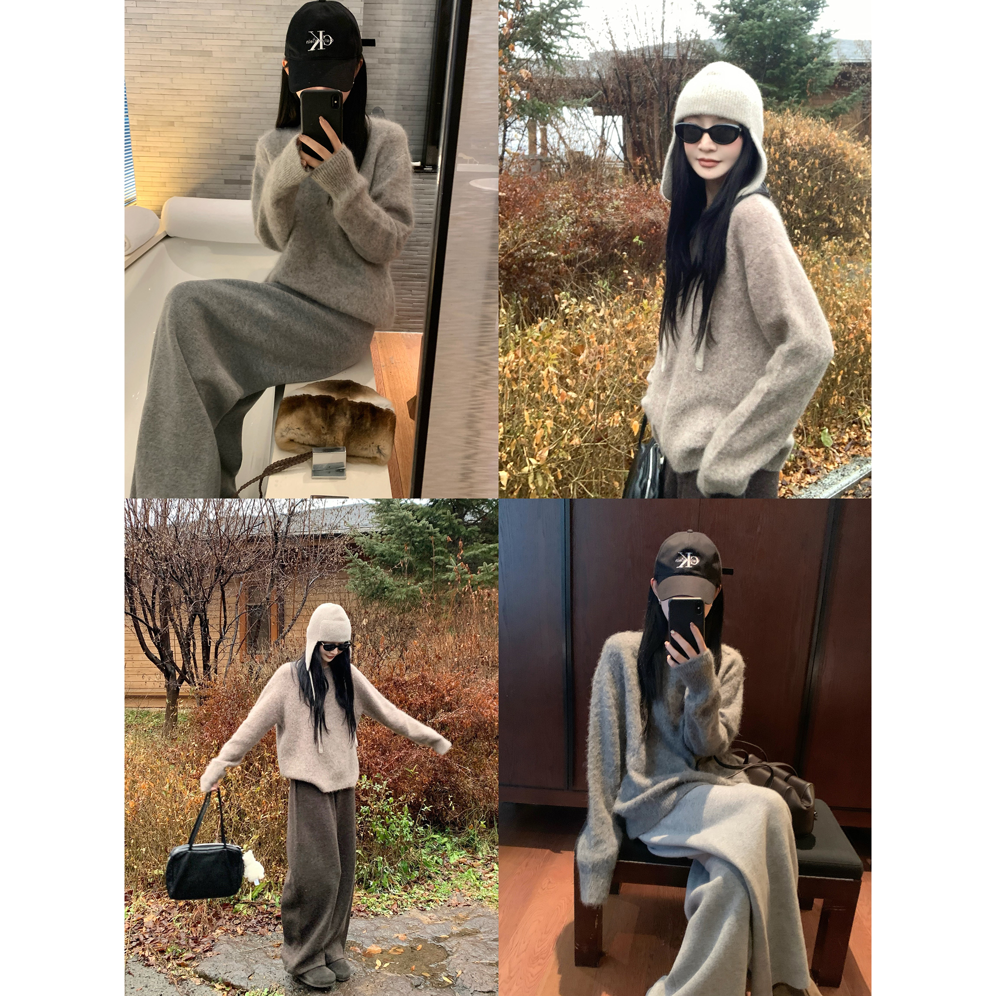 大小姐77 主推！轻奢山羊绒羊驼毛混纺～ 软糯慵懒高级感圆领毛衣