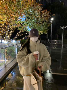 大小姐77 软软糯糯超好穿～ 加棉保暖立领羊羔毛外套