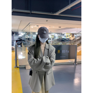 西装 很迷这个颜色廓形休闲宽松春季 外套 私服高级感 大小姐77