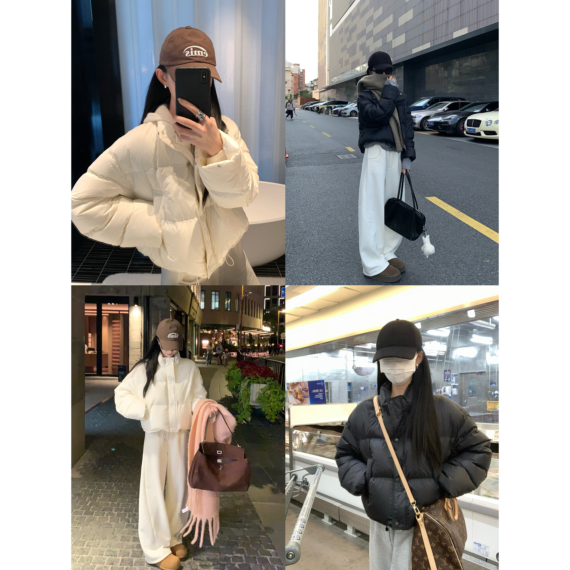 大小姐77主推！90白鹅绒云朵零压短款泡芙保暖安心绒羽绒服